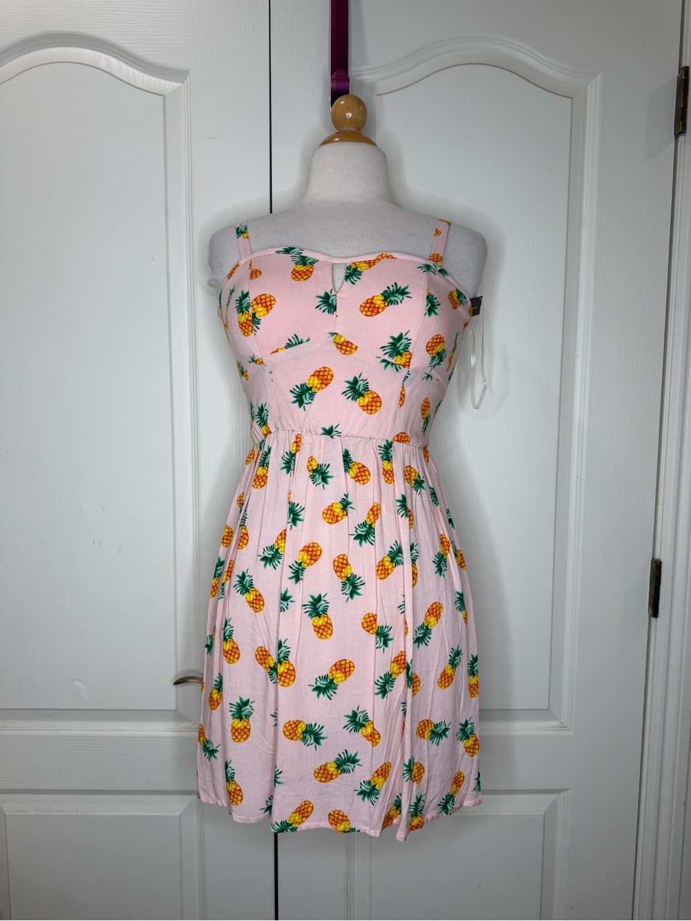 Pink Pineapple Print Sundress